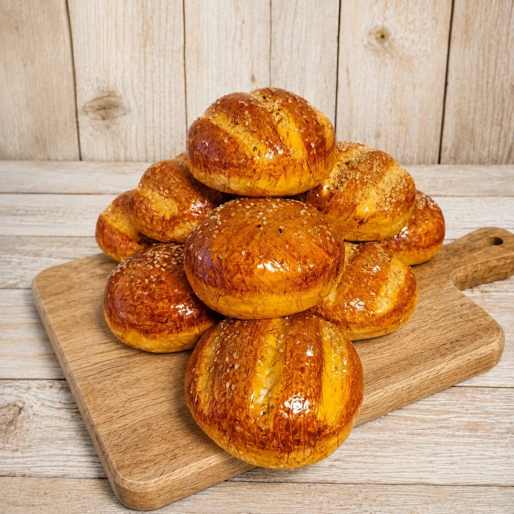 Faux Bread (15) Baguette & Sesame Seed Buns Fake Food Staging Display Decor Prop